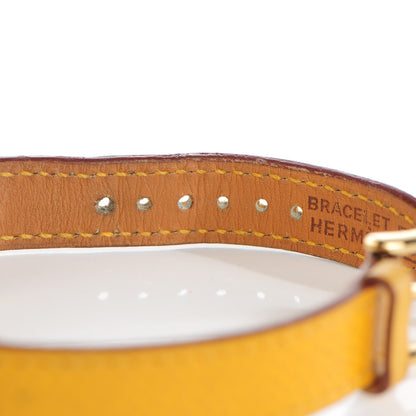 Hermes Stainless Steel Courchevel 20mm Kelly Cadena Quartz Watch Jaune 12 of 12