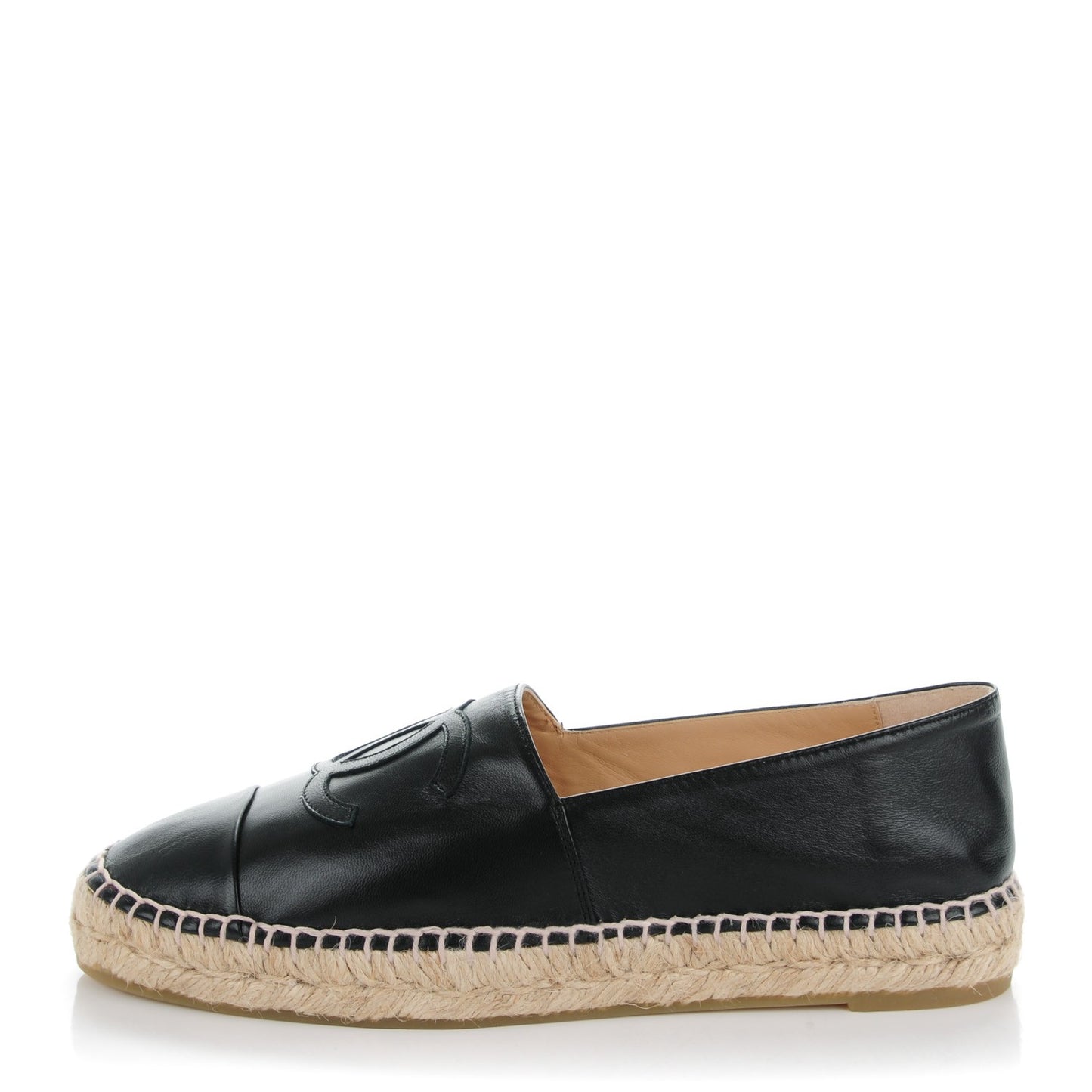 Lambskin CC Espadrilles 39 Black