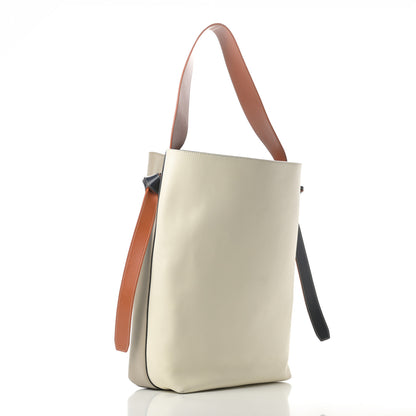 Celine Shiny Smooth Calfskin Small Twisted Cabas Beige White 4 of 12