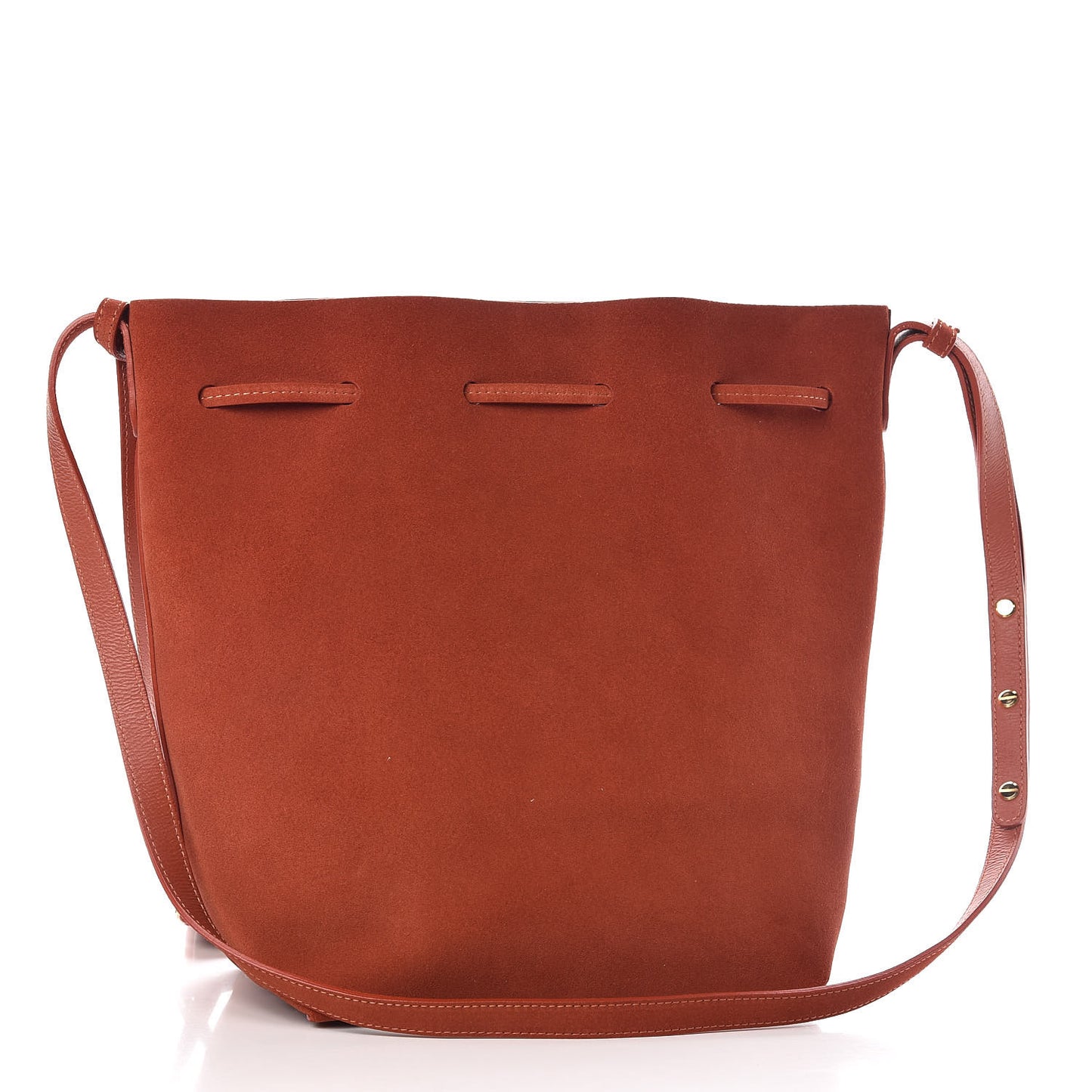 Suede Bucket Bag Brick