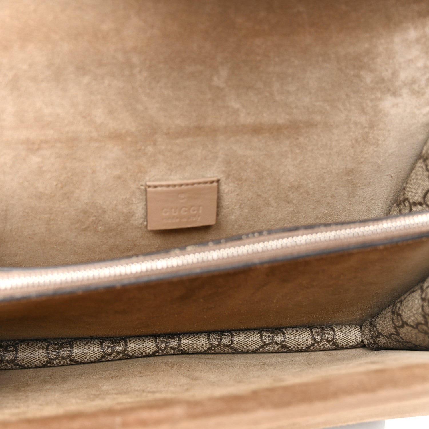 Gucci GG Supreme Monogram Small Dionysus Shoulder Bag Taupe 5 of 11