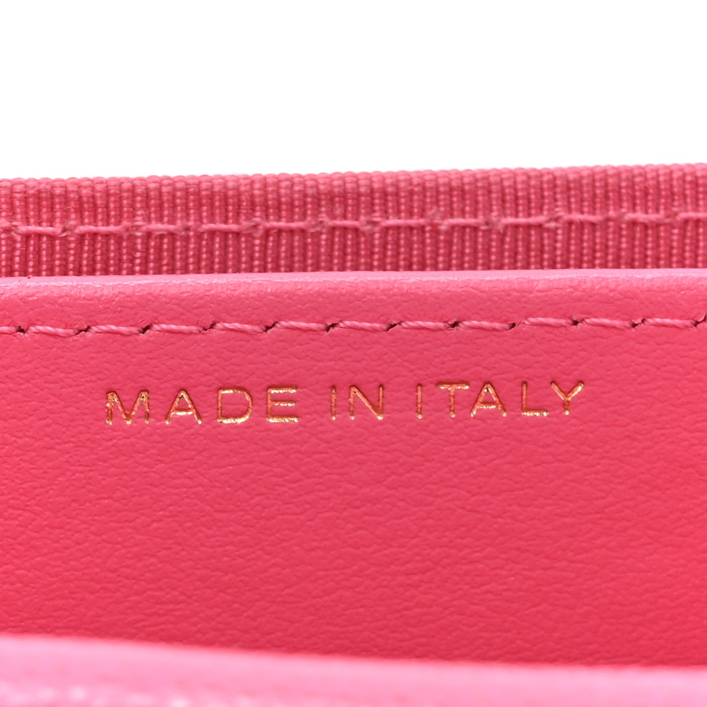 Caviar Quilted Flap Card Holder On Chain Pink