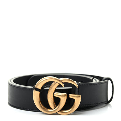 Gucci Calfskin Double G 30mm Belt 85 34 Black 1 of 6