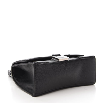 Balenciaga Grained Calfskin Hourglass Top Handle Bag XS Black 4 of 10