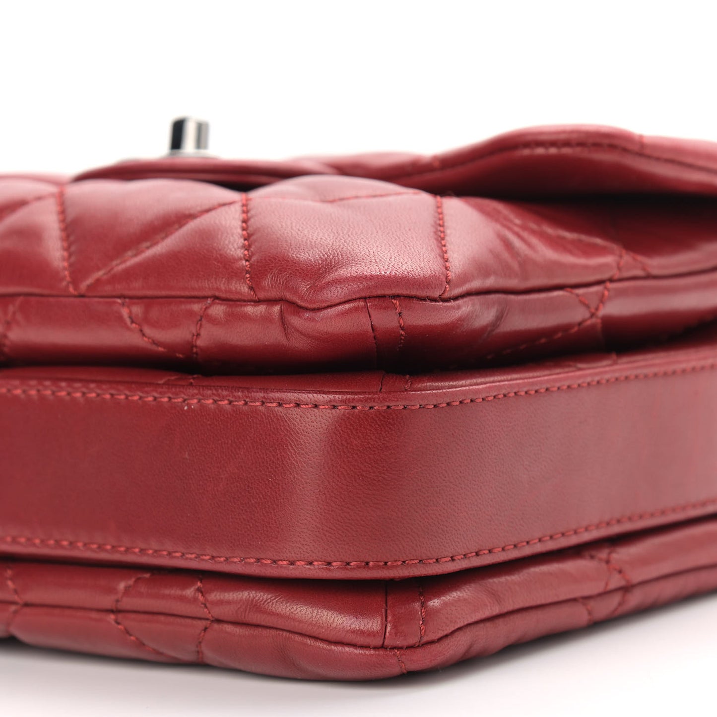 Lambskin Quilted Mini Chanel 3 Flap Red