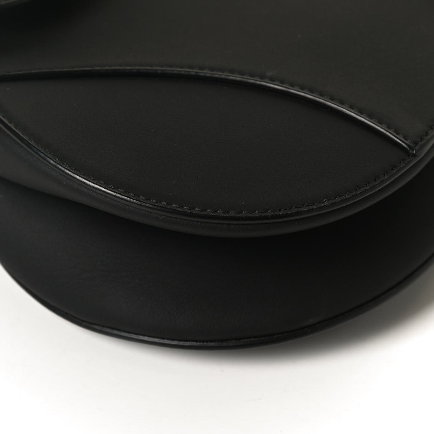 Ultra Matte Calfskin Saddle Bag Black
