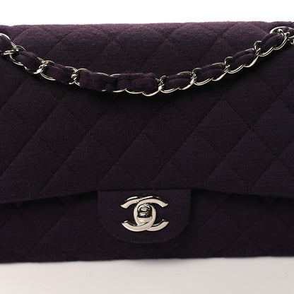 Chanel Jersey Quilted Medium Double Flap Purple 8 of 11