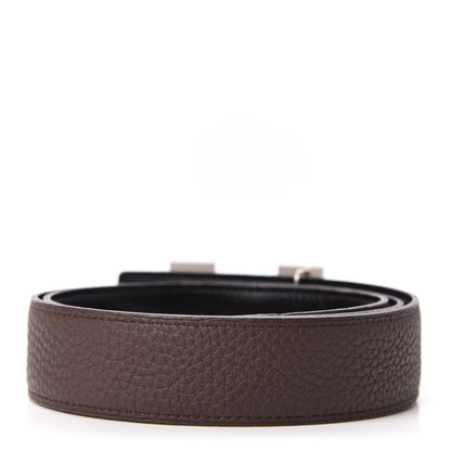 Hermes Box Togo 32mm H Belt 85 Black Chocolate 2 of 5