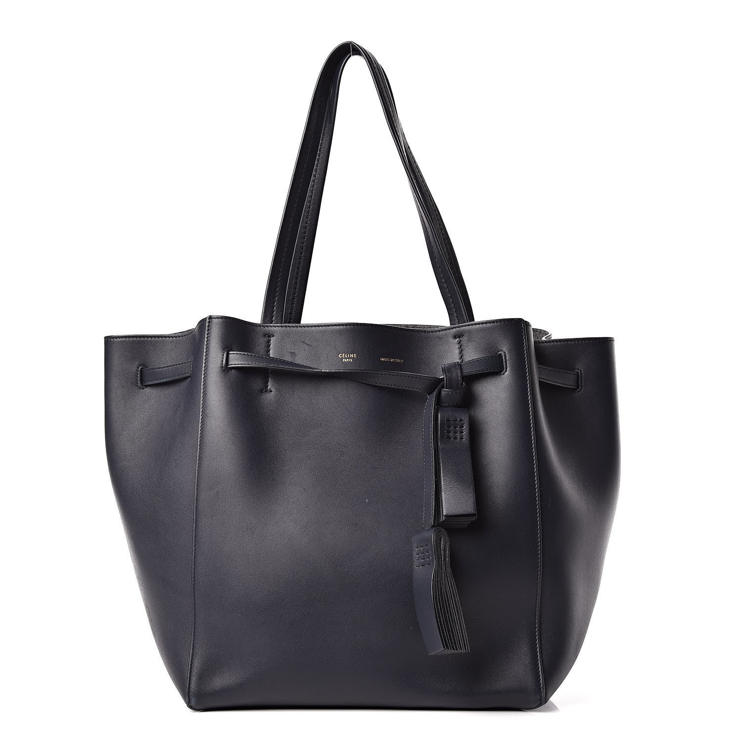Celine Smooth Calfskin Small Tassel Cabas Phantom Navy Blue 1 of 17