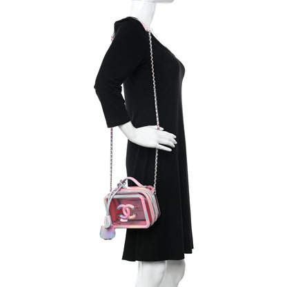 Chanel PVC Patent Calfskin Patent Lambskin Small CC Vanity Case Pink 2 of 10