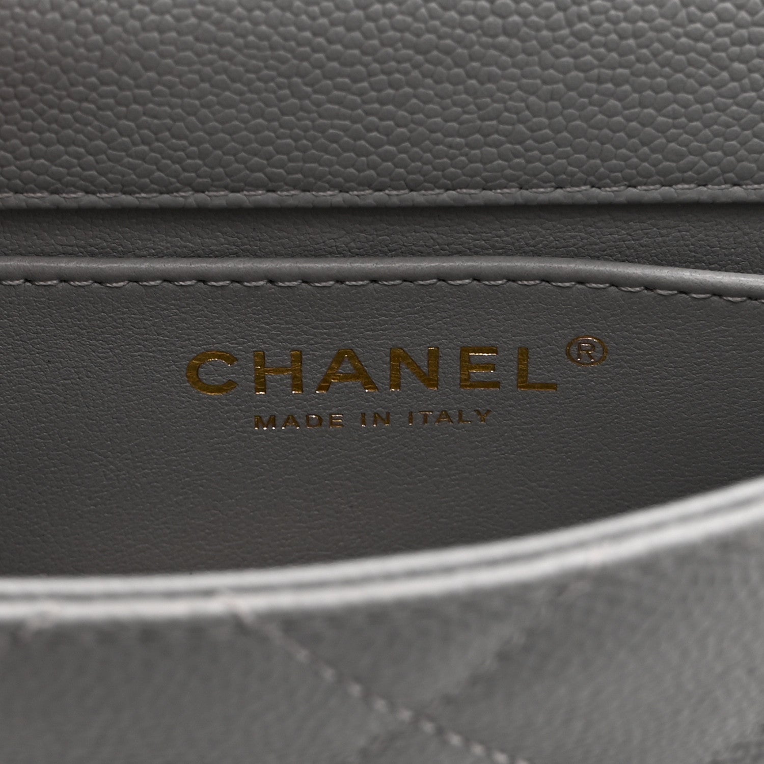 Chanel Caviar Quilted Mini Sweetheart Rectangular Flap Light Grey 6 of 10