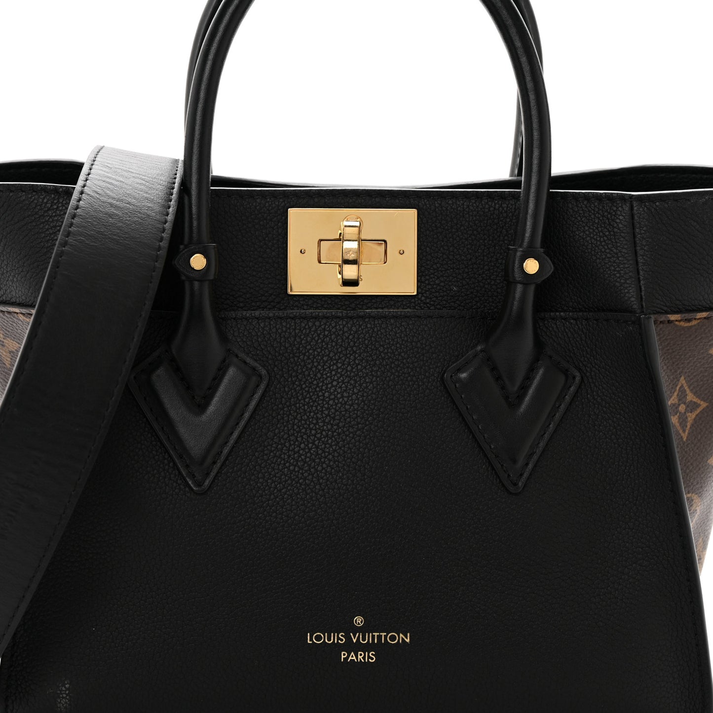 Calfskin Monogram On My Side PM Black