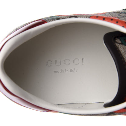 Gucci GG Supreme Monogram Strawberry Web Womens Ace Sneakers 36 Beige Multicolor Red Green 7 of 10