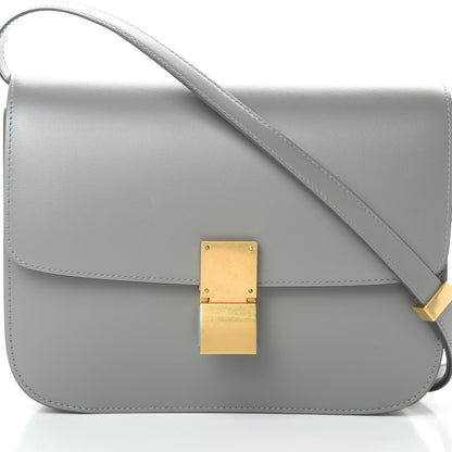 Celine Box Calfskin Medium Classic Box Flap Bag Zinc 8 of 11