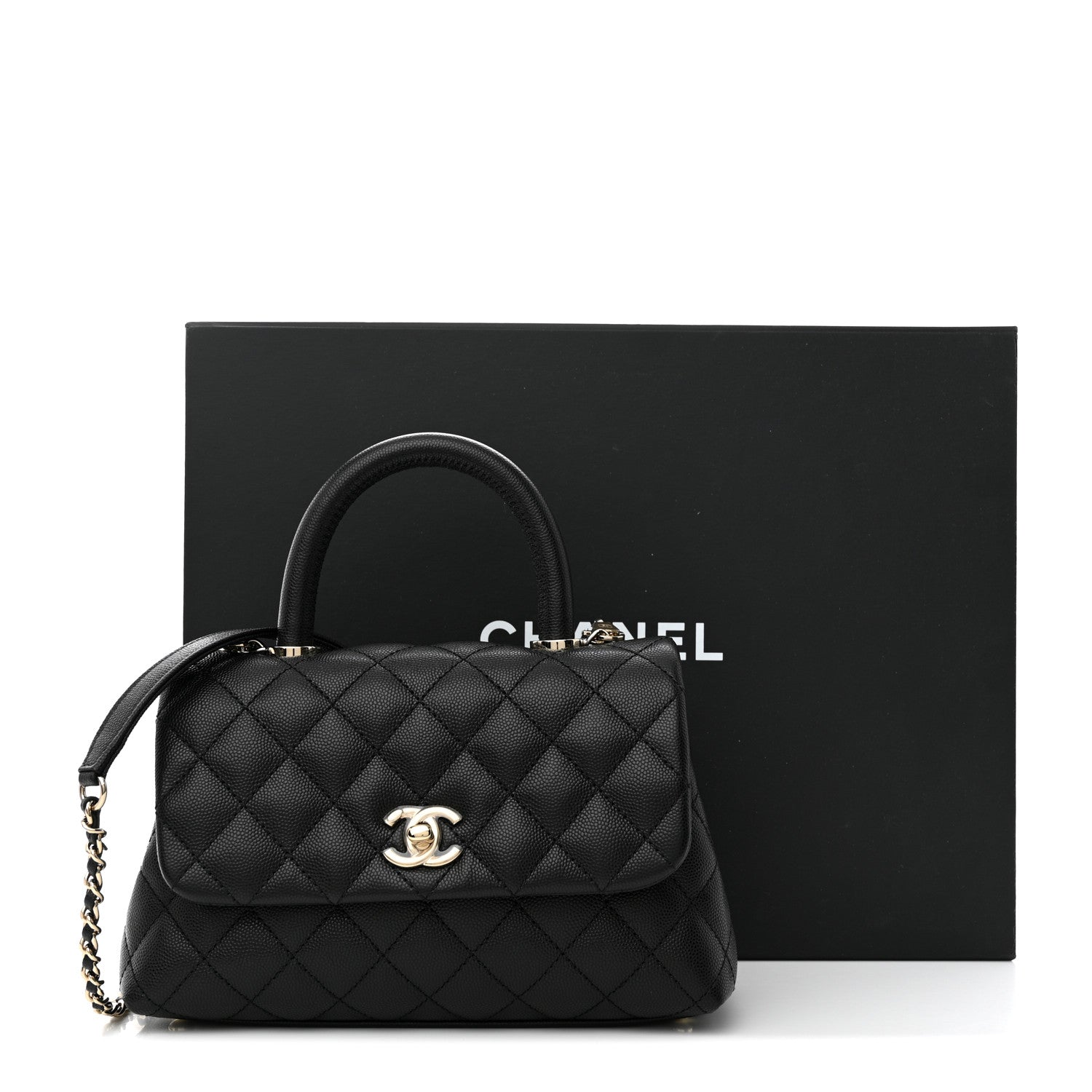 Chanel Caviar Quilted Mini Coco Handle Flap Black 11 of 11
