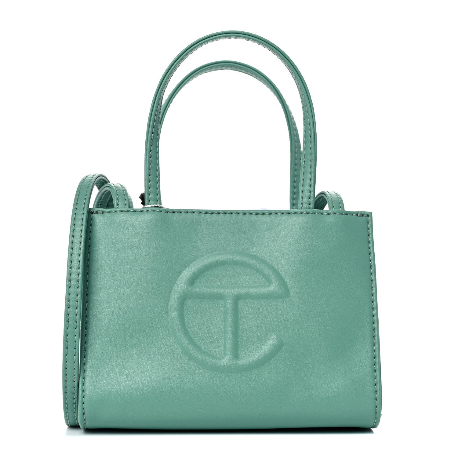 Telfar Vegan Leather Small Shopping Bag Sage 1 of 10
