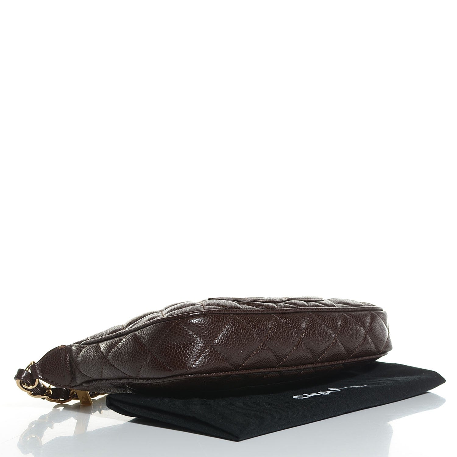 Chanel Caviar Quilted Pochette Brown 4 of 7