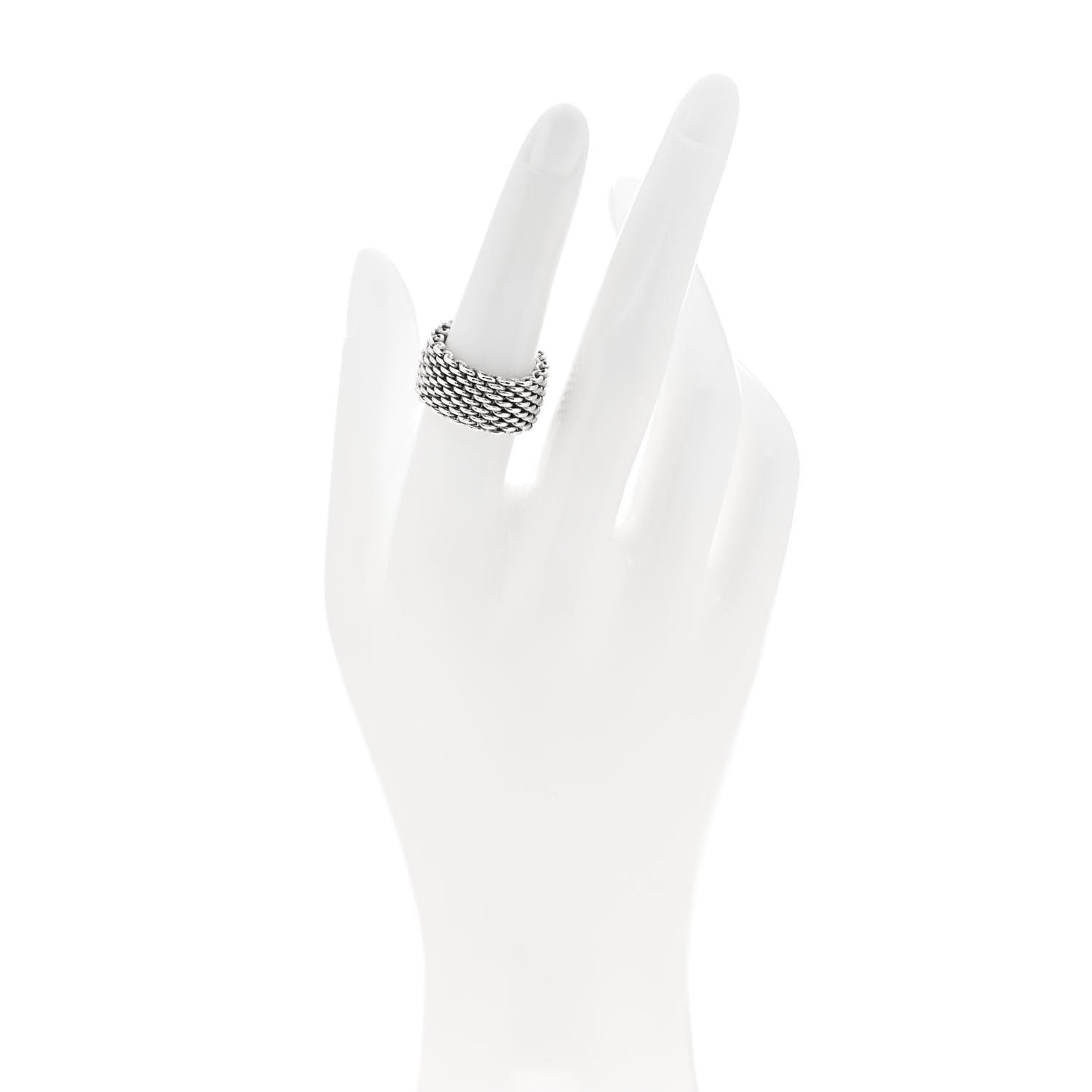 Sterling Silver Somerset Mesh Ring 52 6