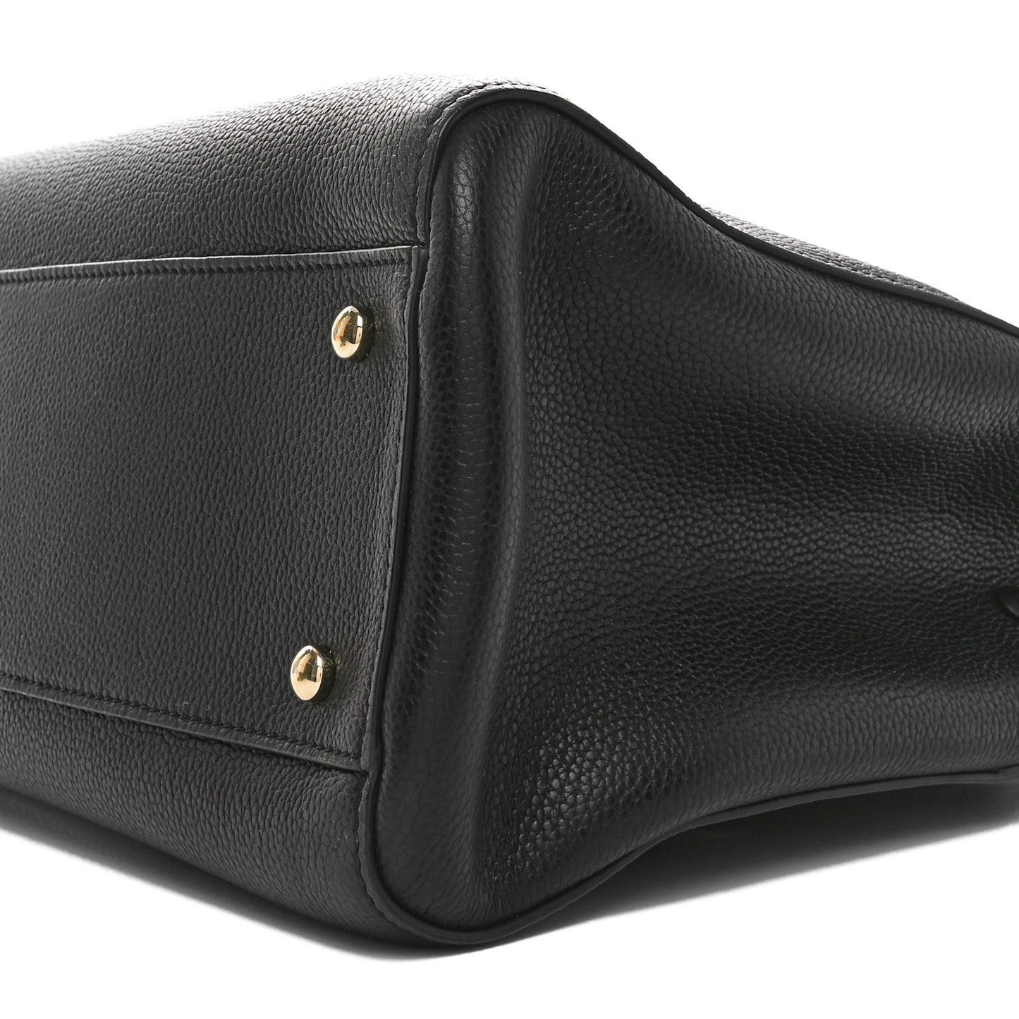 Grained Calfskin Small Neo Executive Shopper Tote Black
