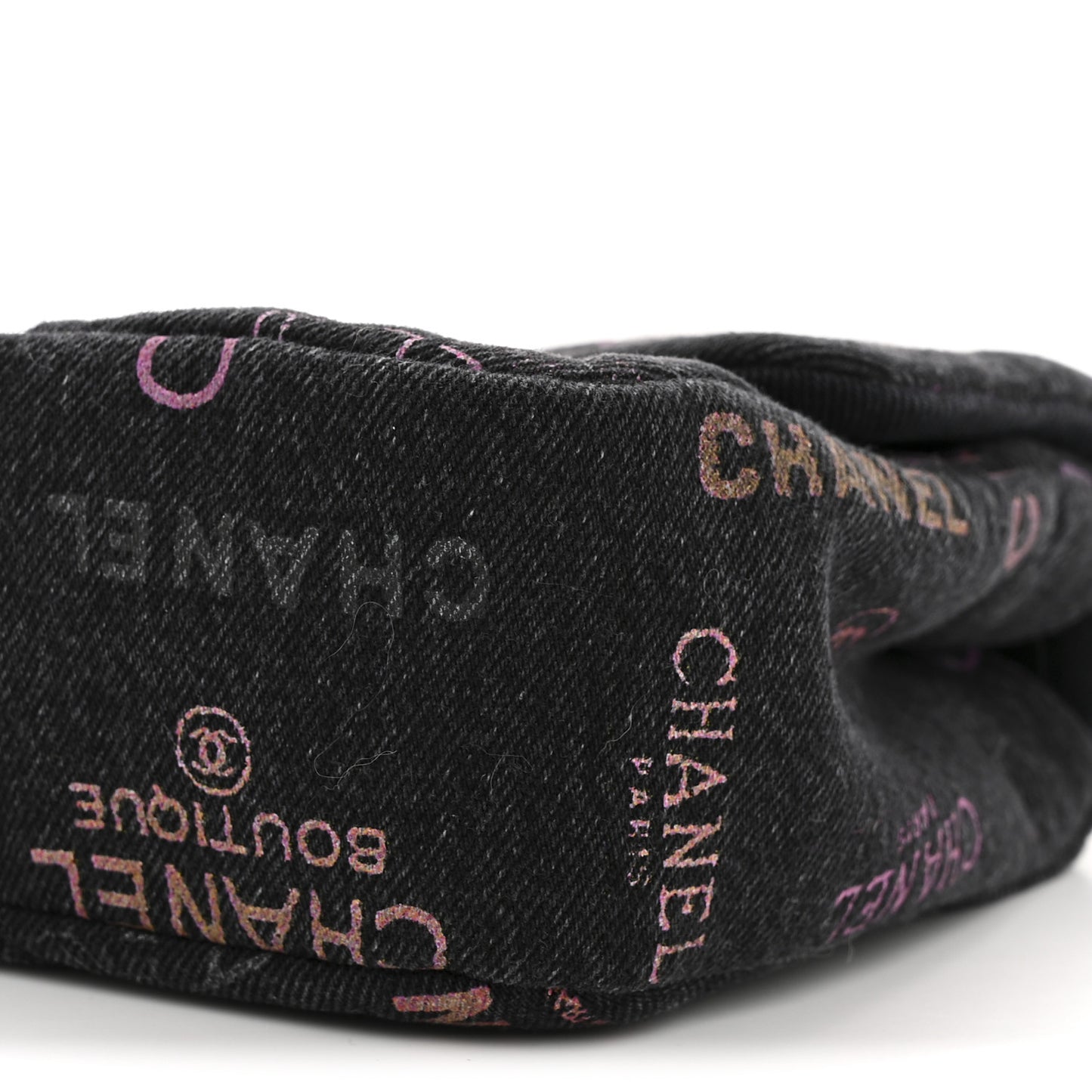 Denim Quilted Denim Mood Large Flap Black Multicolor