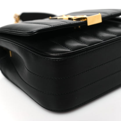 Saint Laurent Lambskin Matelasse Monogram Small Vicky Chain Bag Black 9 of 10