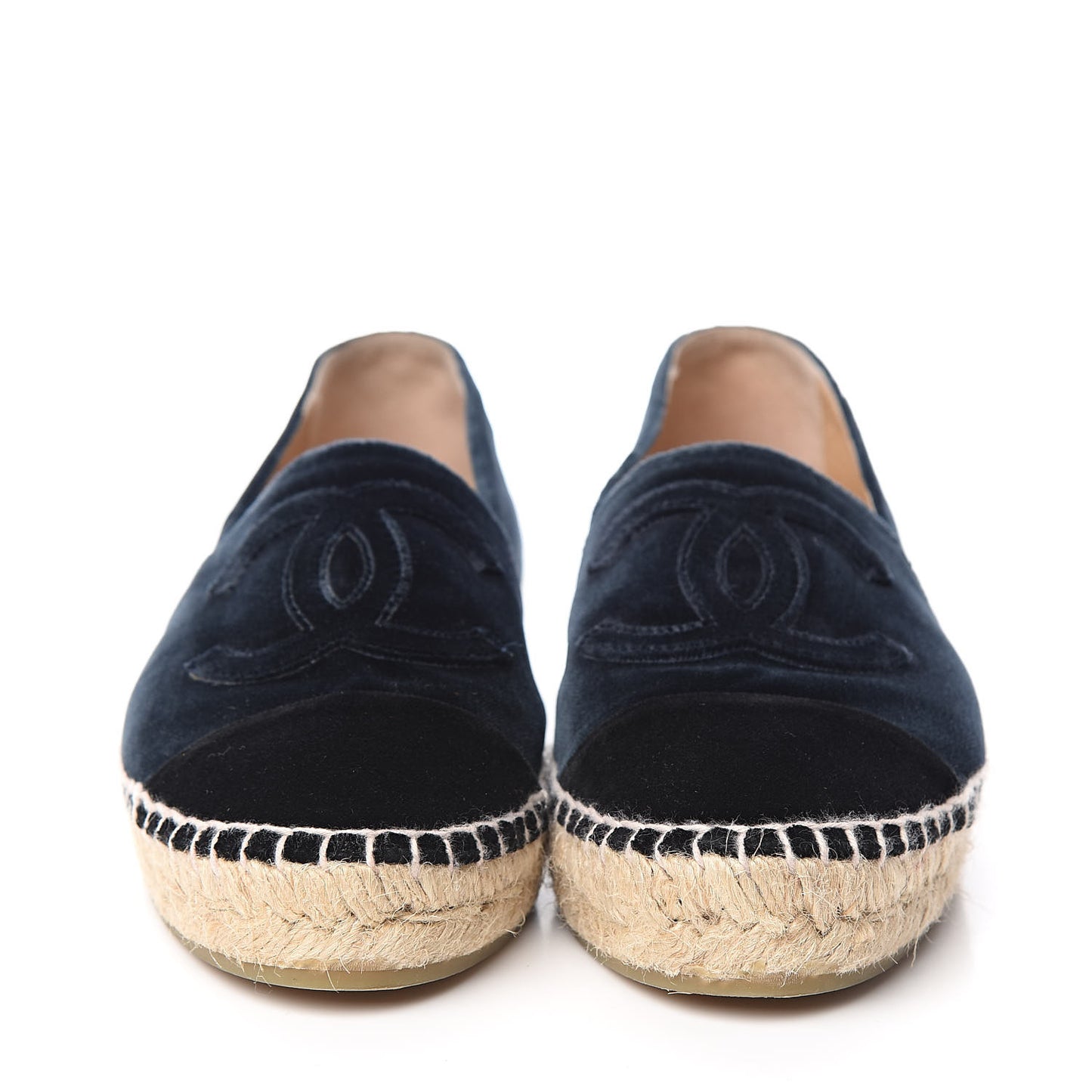 Velvet CC Espadrilles 36 Dark Navy Black