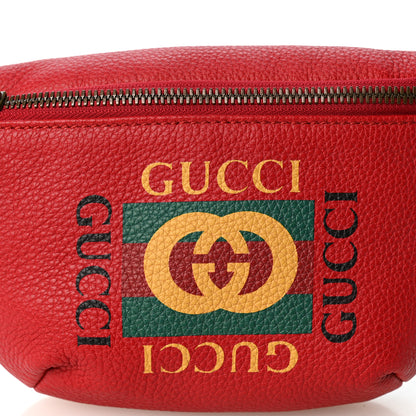 Gucci Grained Calfskin Small Logo Belt Bag Hibiscus Red 8 of 10
