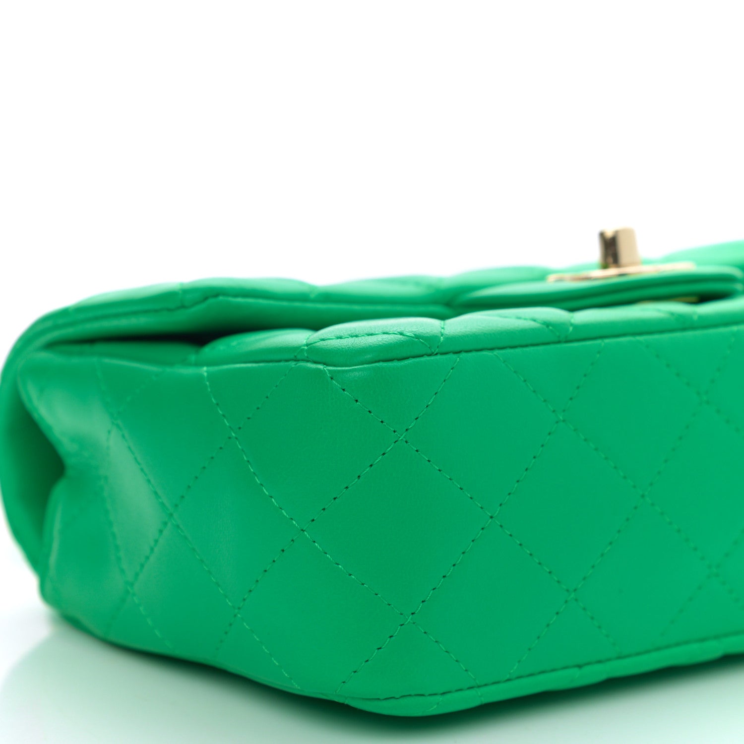 Chanel Lambskin Quilted Mini Rectangular Flap Green 8 of 10