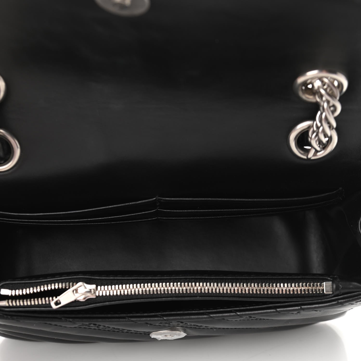 Balenciaga Calfskin Logo Matelasse S BB Round Shoulder Bag Black 4 of 8