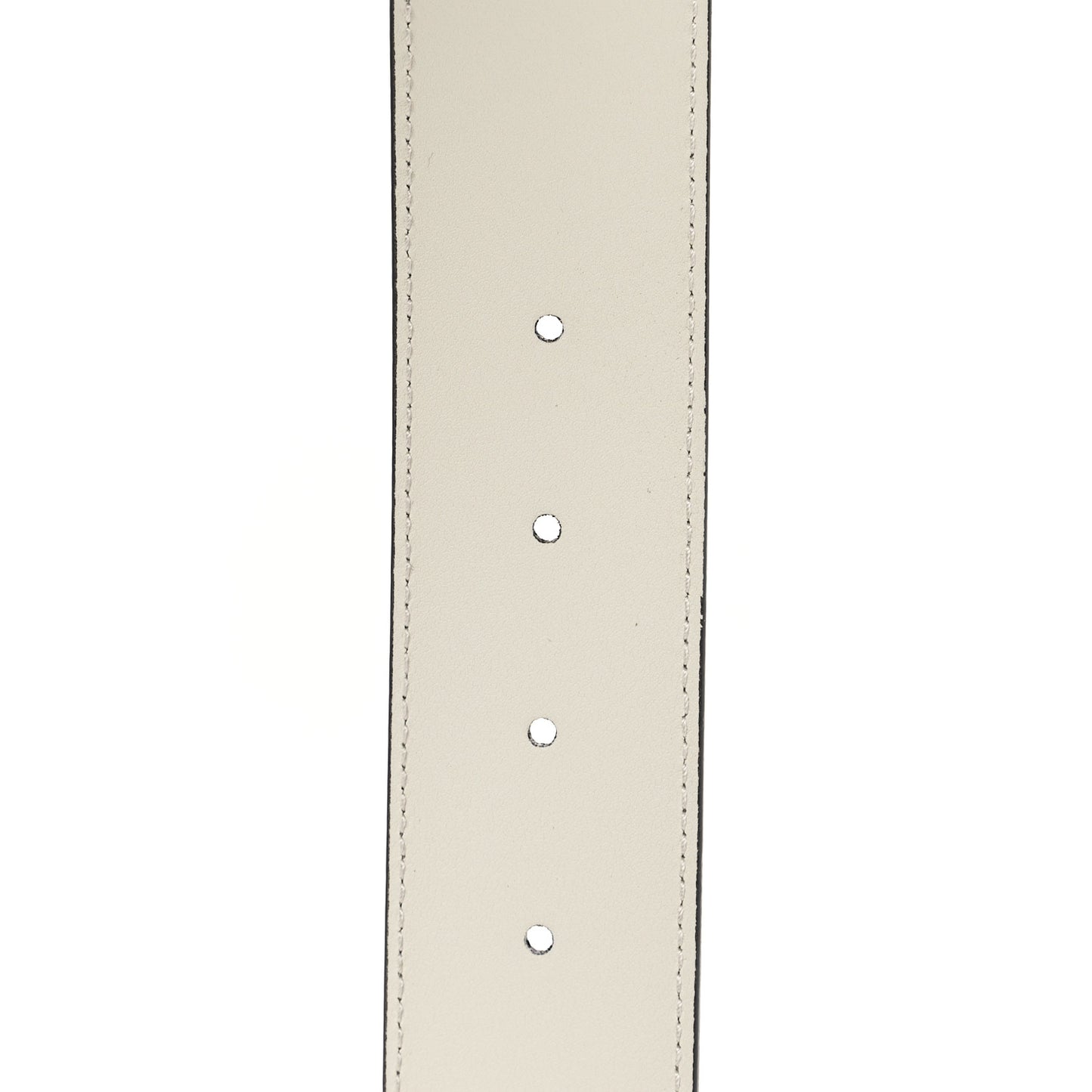 Plutone Calfskin Palladium Double G 40mm Belt 85 34 Mystic White