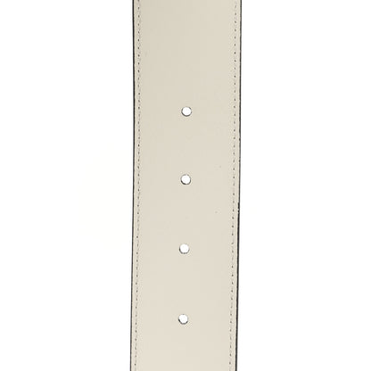 Gucci Plutone Calfskin Palladium Double G 40mm Belt 85 34 Mystic White 4 of 4
