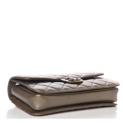 Chanel Metallic Goatskin Perfect Edge Medium Flap Gold Silver 4 of 8