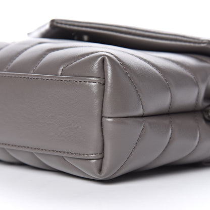 Saint Laurent Calfskin Y Quilted Monogram Toy Loulou Crossbody Bag Earth 10 of 11