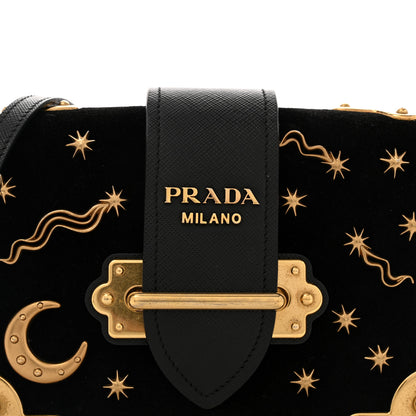 Prada Velvet Cahier Astrology Bag Black 7 of 12