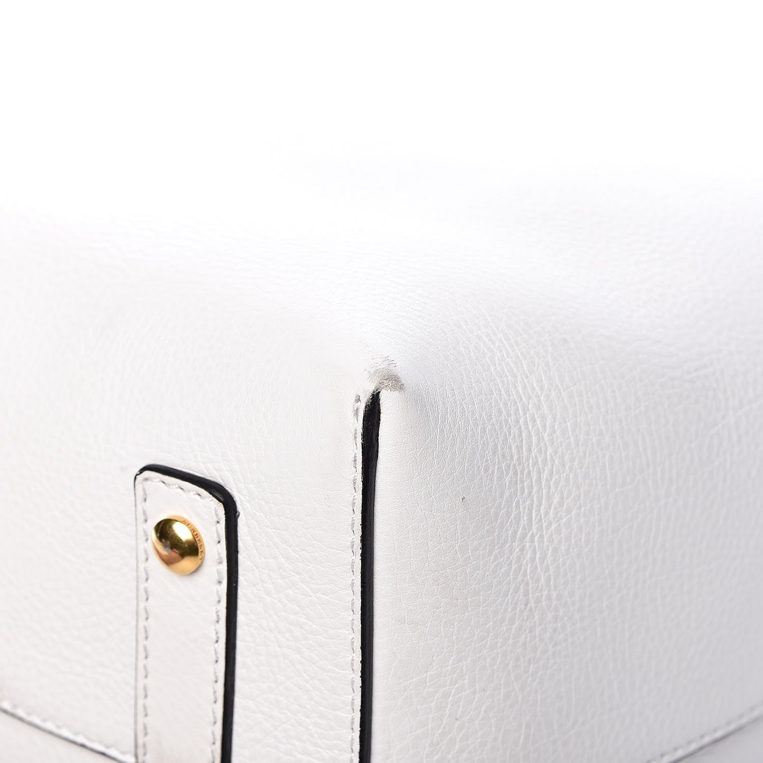 Burberry Soft Grain Calfskin Large Belt Bag White Yellow 10 of 14