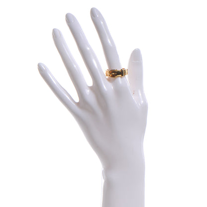 Hermes Belt Buckle Scarf Ring Gold Plated 2 of 7