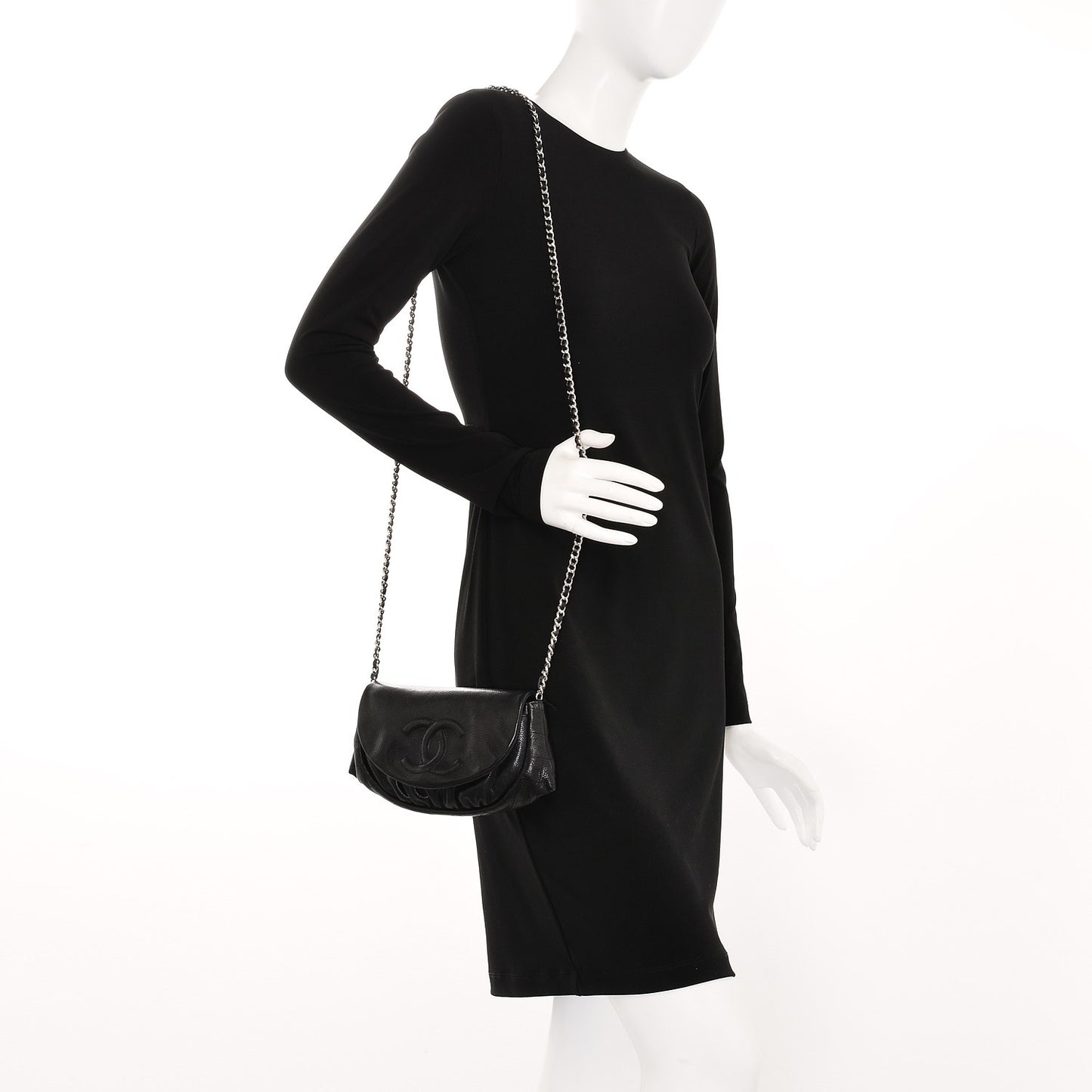 Caviar Half Moon Wallet On Chain WOC Black