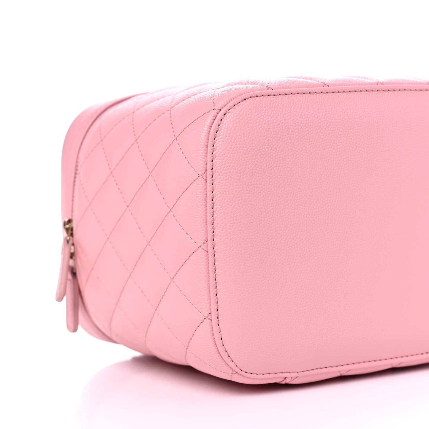 Caviar Quilted Large Vanity Pouch Pink