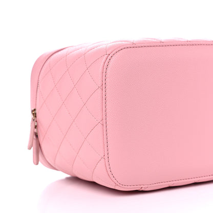 Chanel Caviar Quilted Large Vanity Pouch Pink 9 of 11