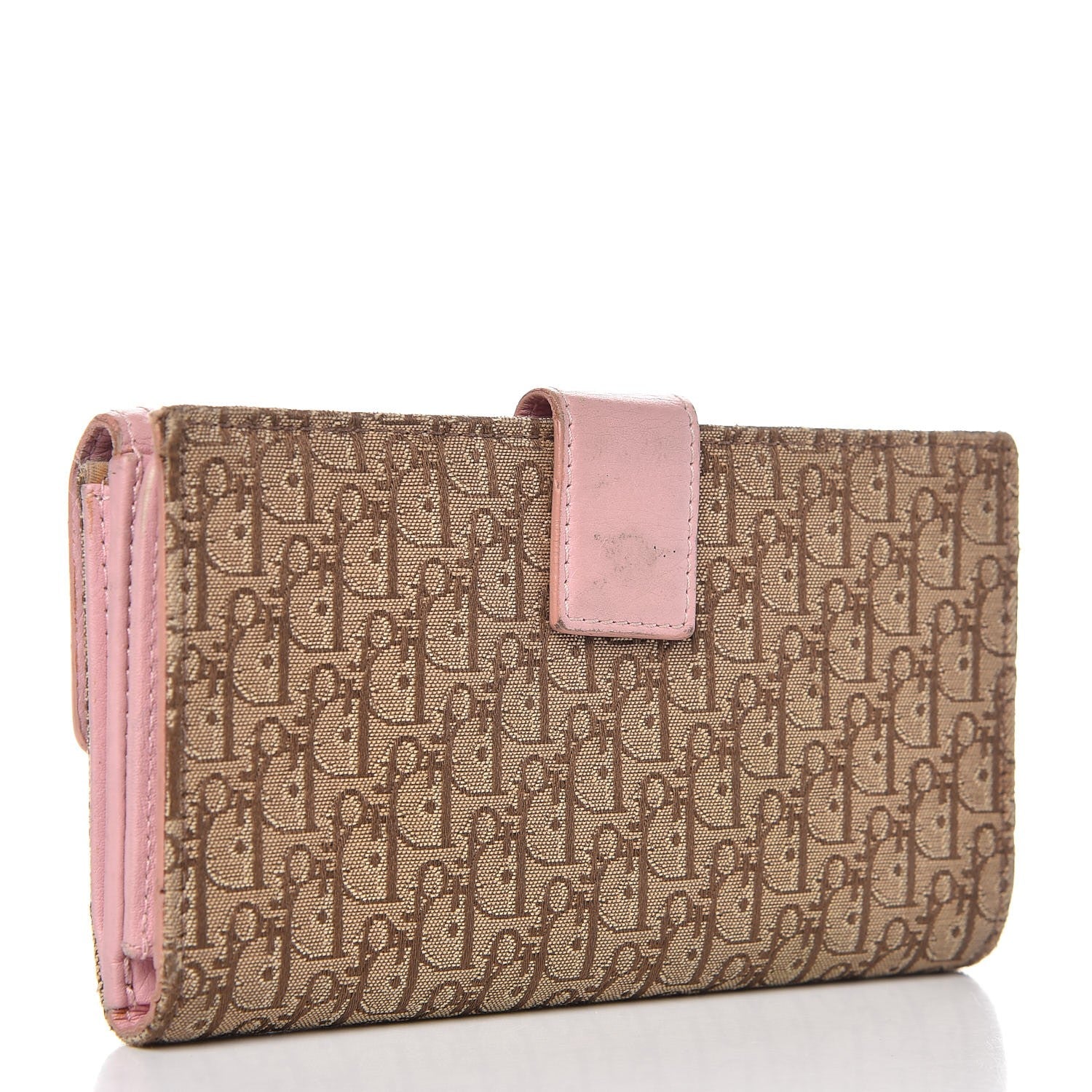 Christian Dior Monogram Long Flap Wallet Pink 3 of 15