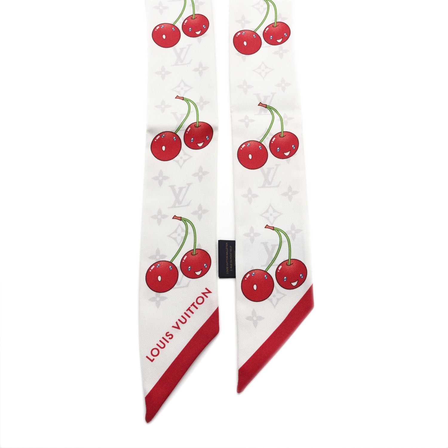 Louis Vuitton LV X TM Silk Monogram Cerises Bandeau White 2 of 3
