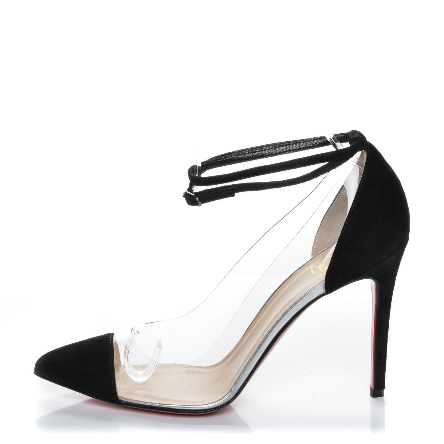 Suede Calfskin PVC Un Bout 100 Pumps 39 Black