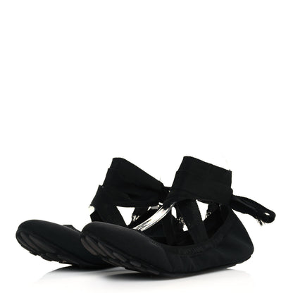 Christian Dior Micro Mesh Academy Lace-Up Ballerina Flats 41 Black 3 of 9