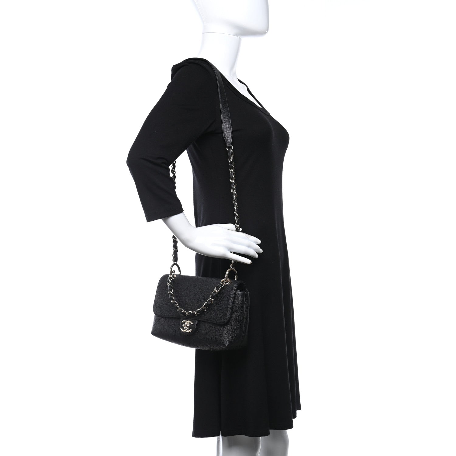 Chanel Caviar Quilted Small City Walk Flap Black 2 of 9