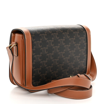 Celine Triomphe Canvas Calfskin Medium Triomphe Bag Tan 3 of 10