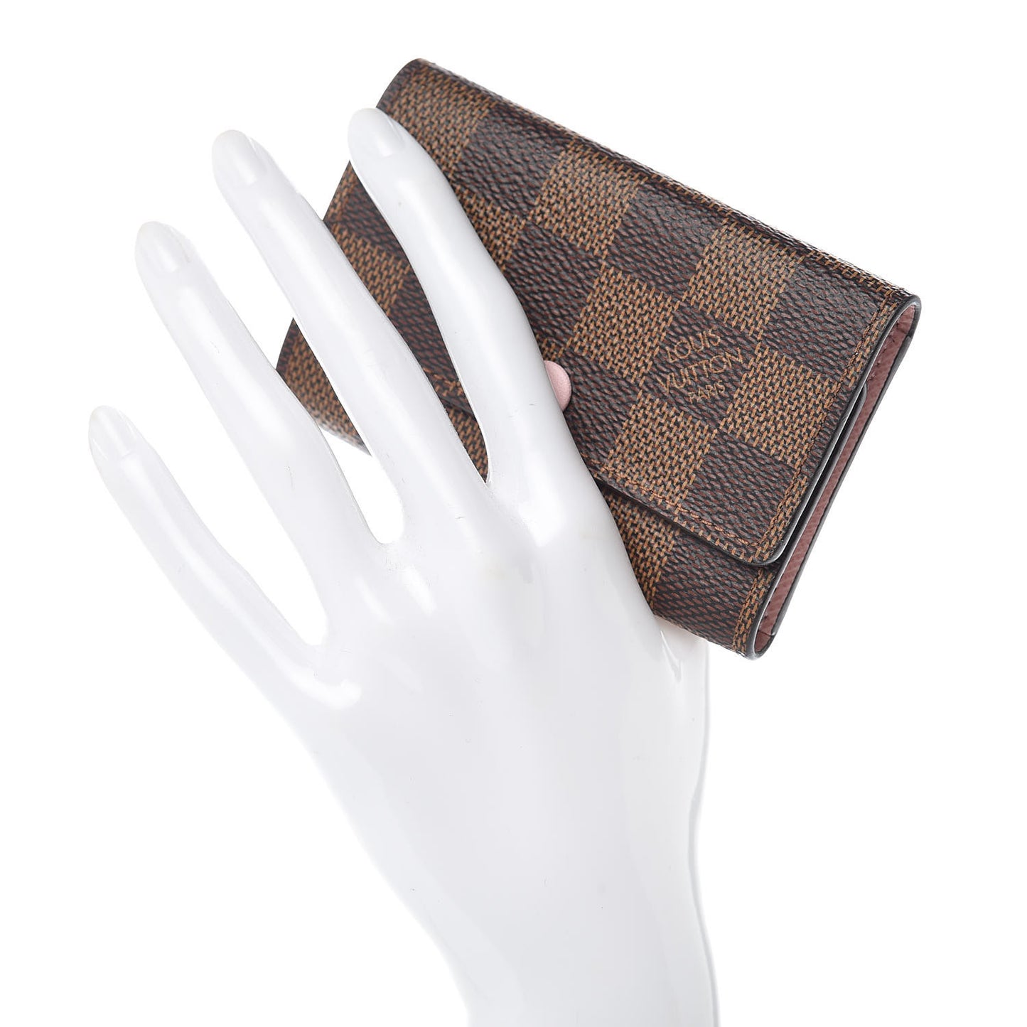 Damier Ebene Multicles 6 Key Holder Rose Ballerine