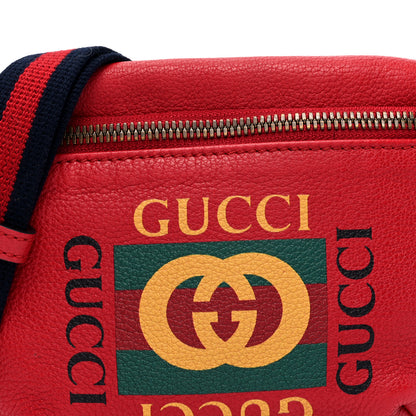 Gucci Grained Calfskin Small Logo Belt Bag Hibiscus Red 8 of 10