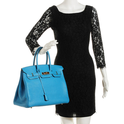 Hermes Togo Birkin 35 Turquoise 2 of 24