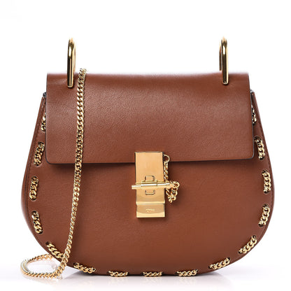 Chloe Calfskin Drew Chain Shoulder Bag Tobacco 1 of 7