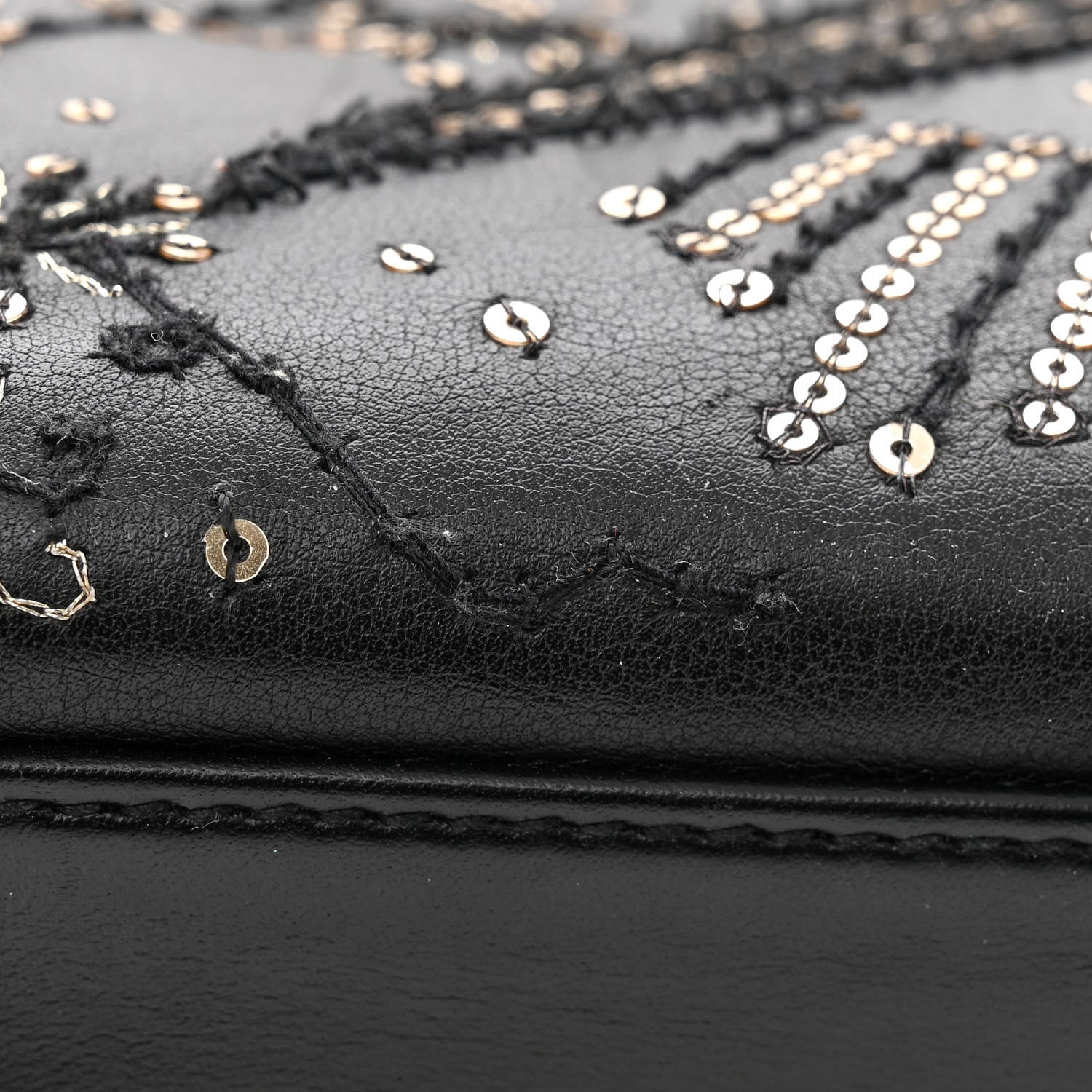 Christian Dior Calfskin Sequins Astrology Medium Lady Dior Black 11 of 12